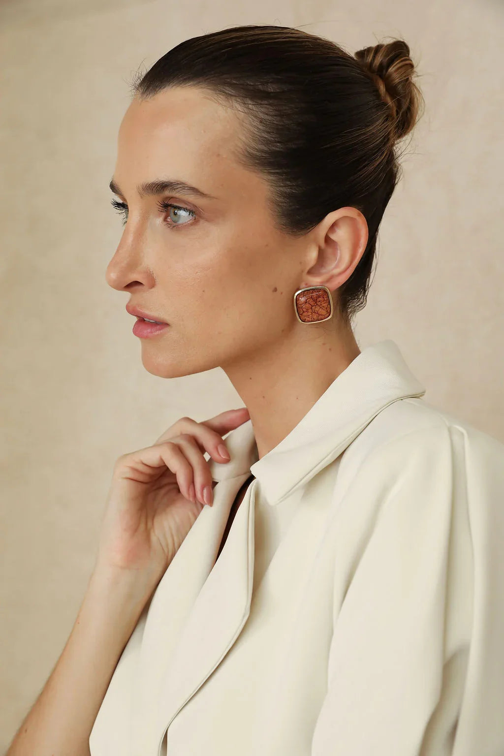 Amber Stud Earrings