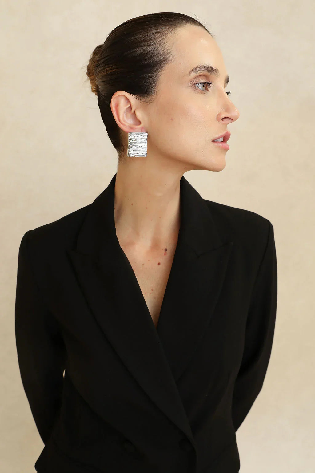 Ella Grained Stud Earrings