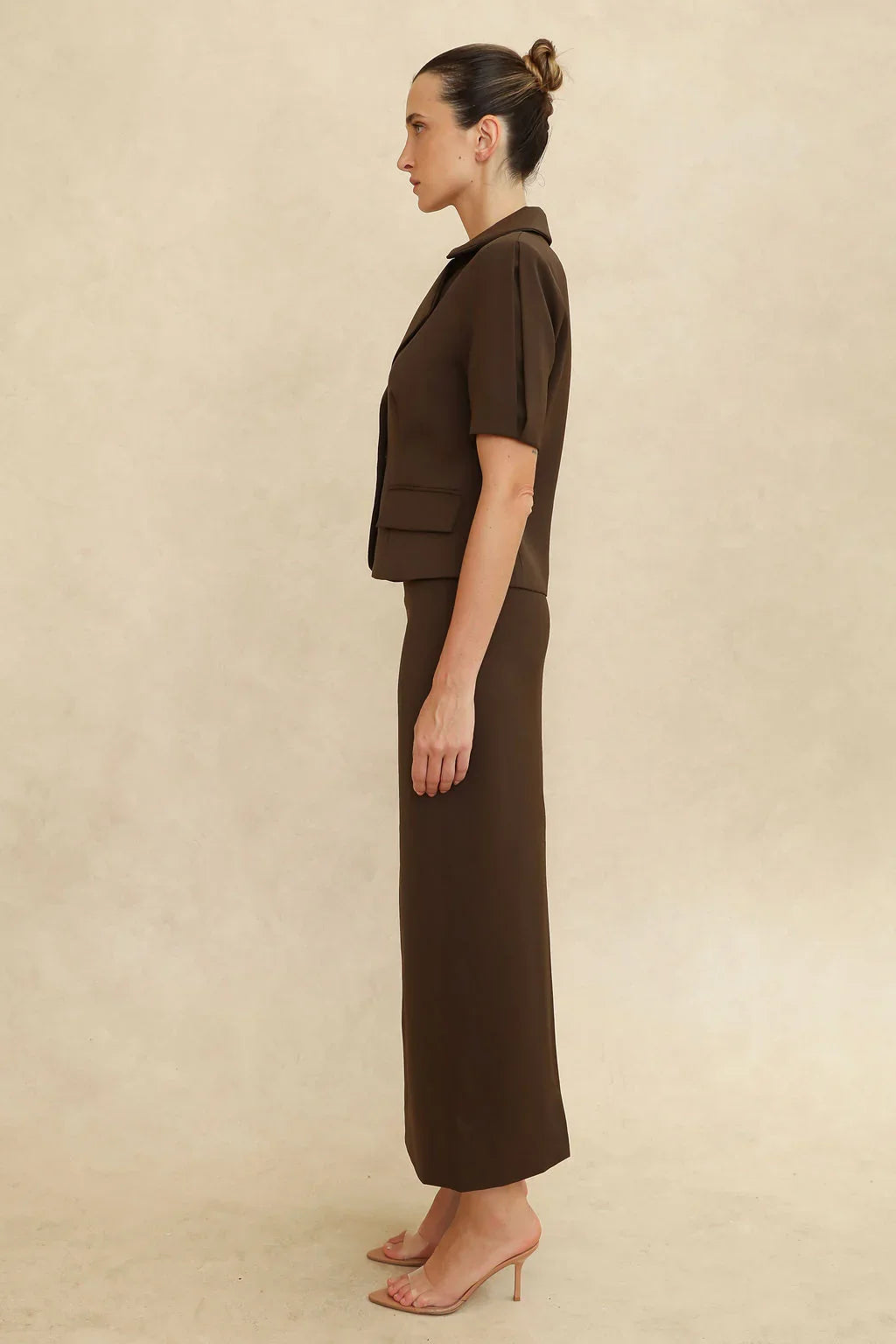 Monica Barrel Sleeve Suiting Jacket