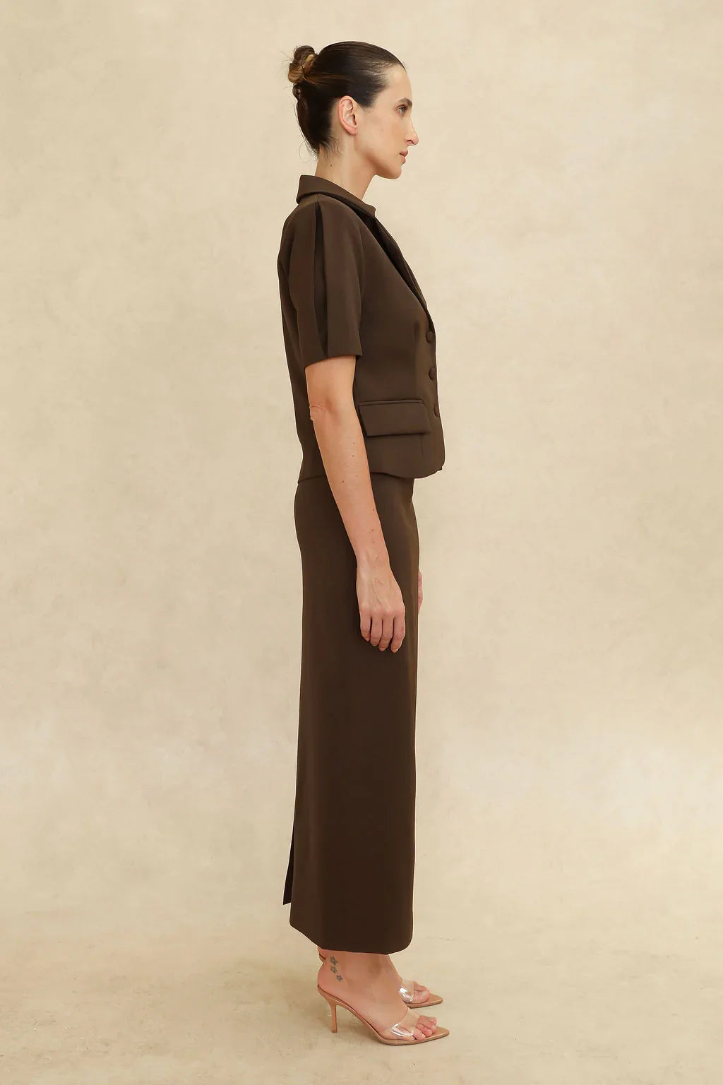 Monica Barrel Sleeve Suiting Jacket