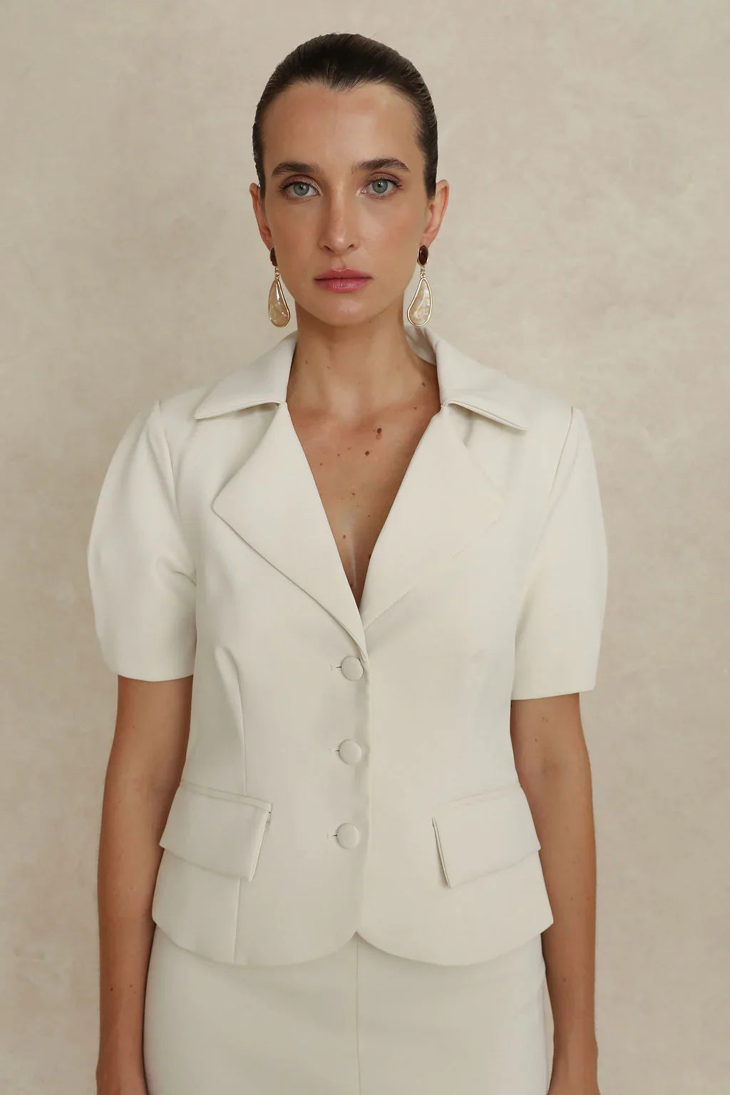 Monica Barrel Sleeve Suiting Jacket