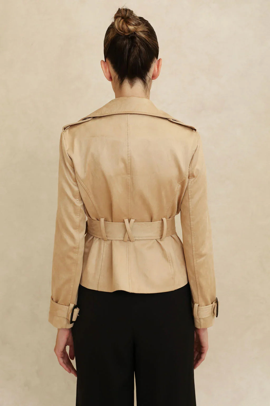 Torri Suede Short Trench Jacket