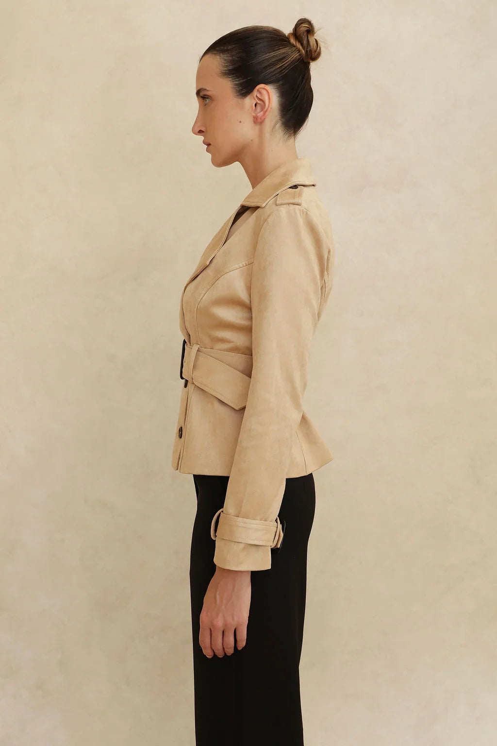 Torri Suede Short Trench Jacket