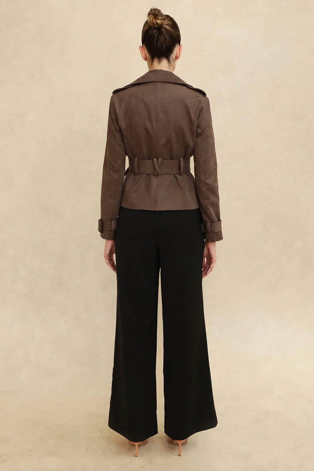 Torri Suede Short Trench Jacket