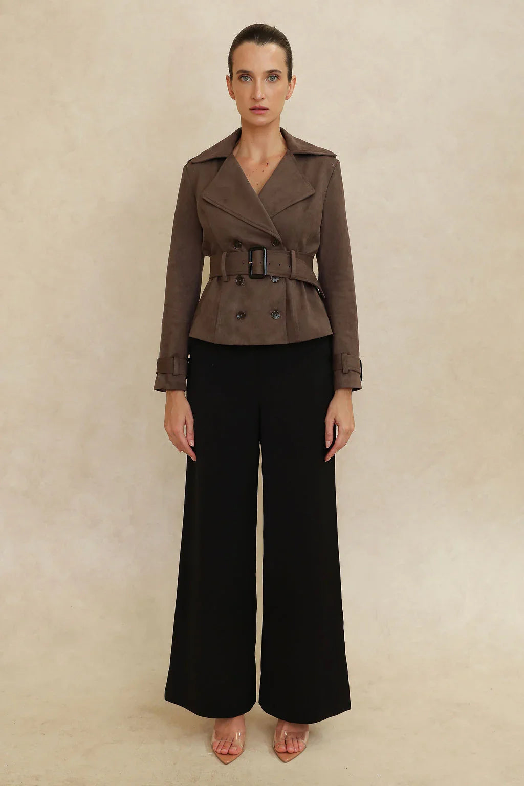 Torri Suede Short Trench Jacket